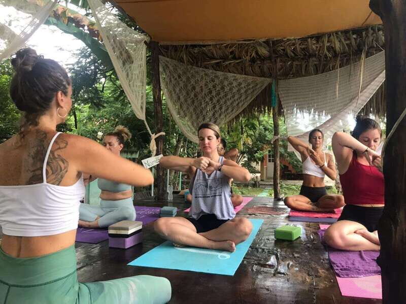 1 day of yoga with bike tour to the Cozumel cenote - Lunch and Free Exploration