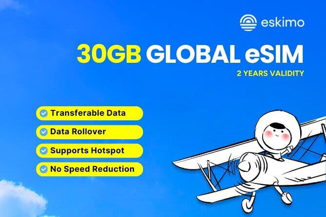 1GB -30GB Global Data Plan, Stay Connected Wherever you go - What’s Not Included and Considerations