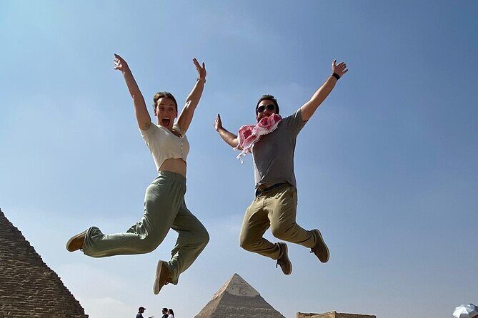 8-Hours private tour of Giza pyramids, Egyptian museum&Bazaar - The Giza Pyramids and the Sphinx
