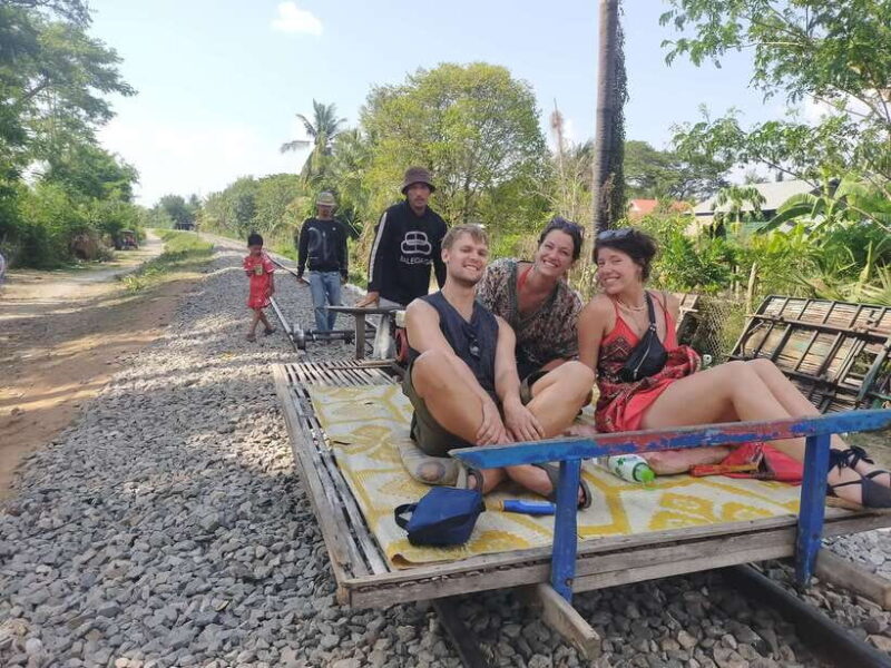 A Day TukTuk Handicrafts Bambootrain Killing&BatCaves,Sunset - First Stops: The Heart of Battambang