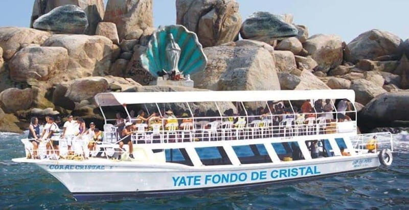 Acapulco: Crystal Bottom Boat Tour to La Roqueta Island - Key Points
