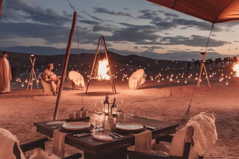 Agafay desert Dinner experience with sunset views & Swiming - Key Points