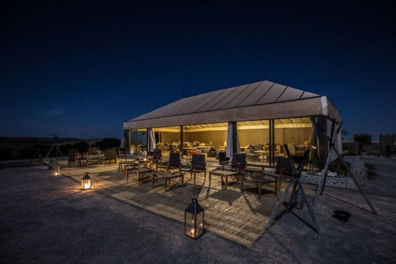 Agafay desert Dinner experience with sunset views & Swiming - Group Size, Transportation, and Timing