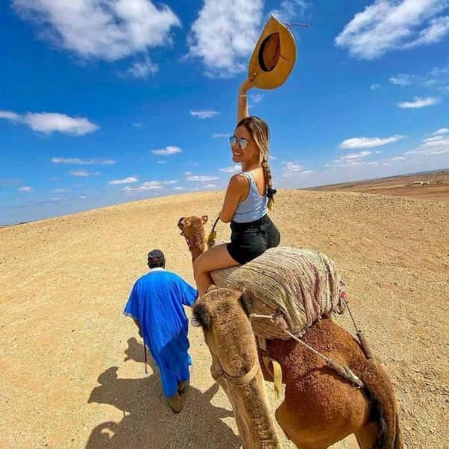 Agafay desert: quad bike and sun set camel ride with dinner - Key Points