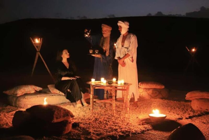 Agafay Desert: Sunset Camel Ride & Traditional Dinner - The Traditional Moroccan Dinner and Music