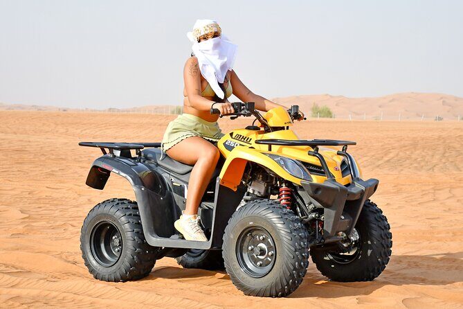 All in one Dubai Desert Safari ATV or Buggy Camelride BBQ Dinner - A Well-Organized Adventure in Dubai’s Desert