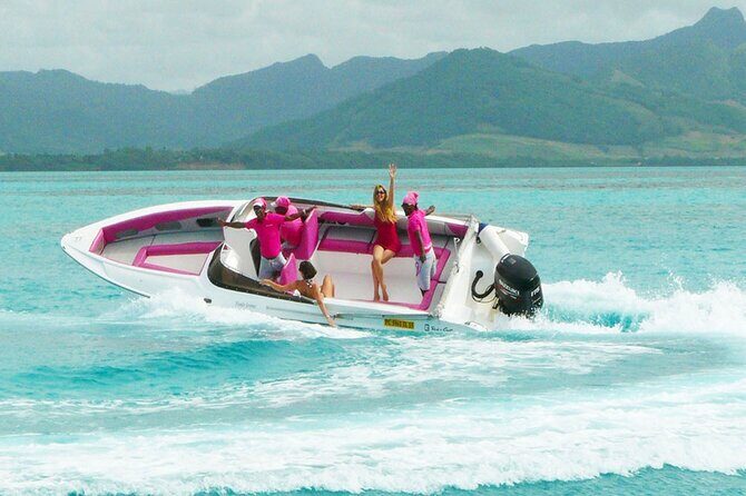 All inclusive SPEEDBOAT FULL DAY to ILE AUX CERF & GRSE WATERFALL - Key Points