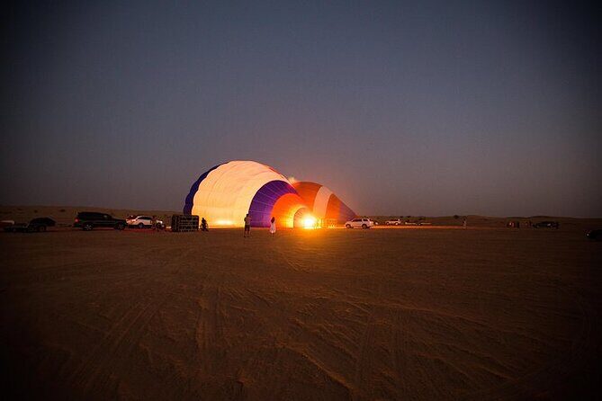 Amazing Hot Air Balloon With Beautiful Desert Sunrise View - The Sum Up