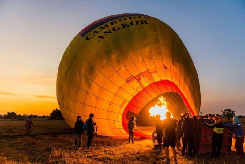 Angkor Stunning Hot Air Balloon - The Launch Site and Setup