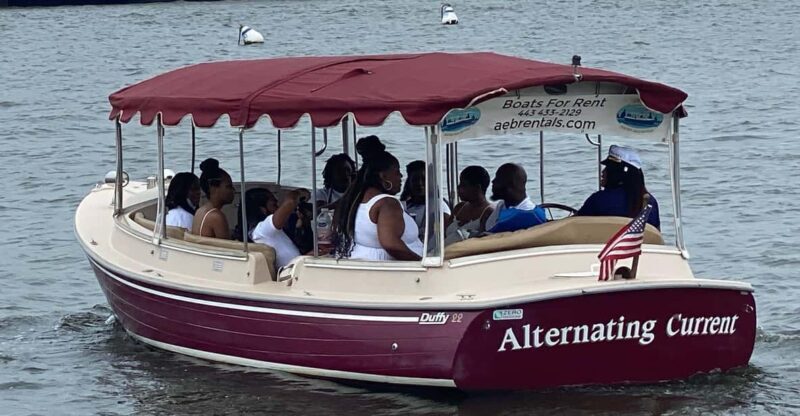 Annapolis: Electric Boat Rental - Duffy Sun Cruiser - 10ppl - The Experience of Viewing Waterfront Homes and Sunset