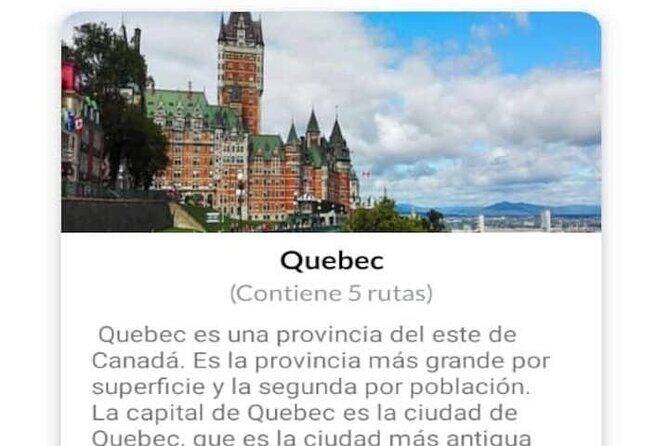 APP Self-Guided Tours Quebec with Audioguide - An In-Depth Look at the Self-Guided Quebec Tour