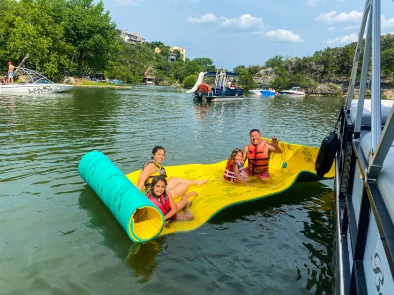 Austin: Lake Austin Private Boat Cruise - Full Sun Shading - Comfort and Convenience