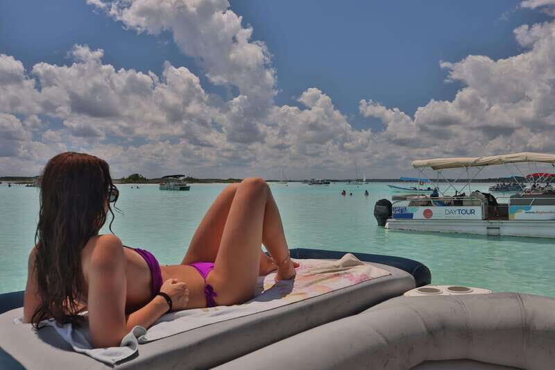 Bacalar: 3-hr Pontoon Boat Tour with Beach Club + Kayaks - The Sum Up
