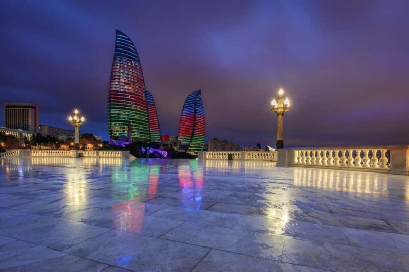 Baku: Night Tour with Hotel Pickup with F1 schedule - Key Points