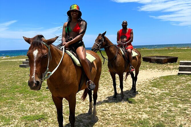 Bamboo Rafting & Horseback Ride n Swim Guided Tour In Montego Bay - Key Points