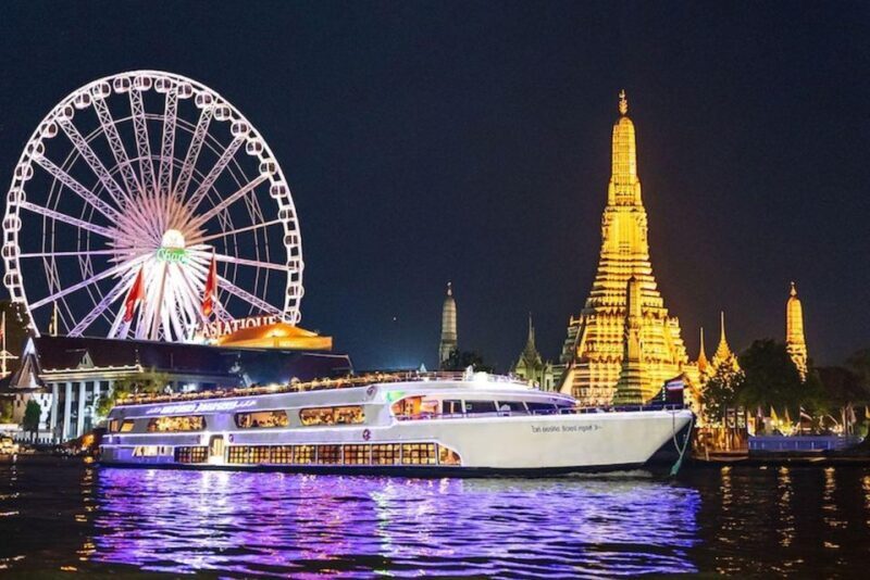 Bangkok: White Orchid Chao Phraya Dinner Cruise free Beer - Key Points