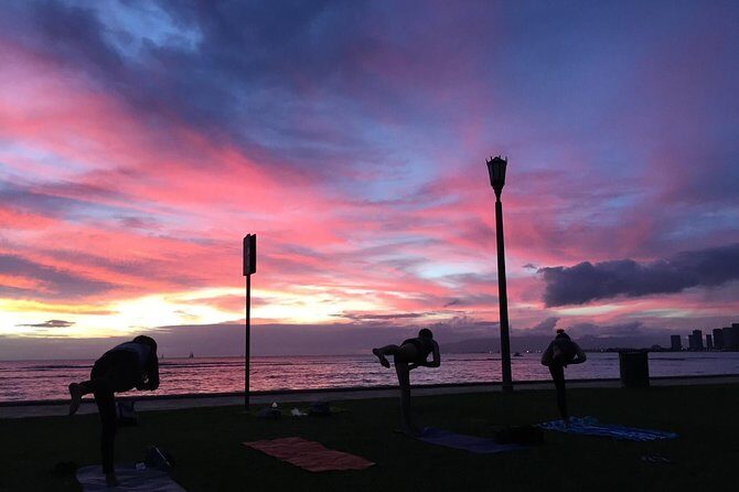 Beach Yoga on Waikiki with Diamondhead Backdrop - An In-Depth Look at the Experience