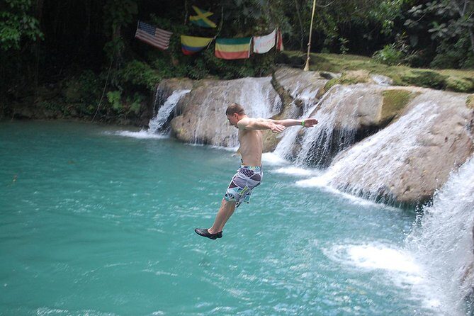 Blue Hole plus Secret Falls and Dunns River Falls Combo from Runaway Bay Hotels - Key Points