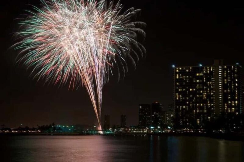 Board from Waikiki Beach: Friday Night Fireworks sail - An Authentic Look at the Waikiki Fireworks Sail Experience