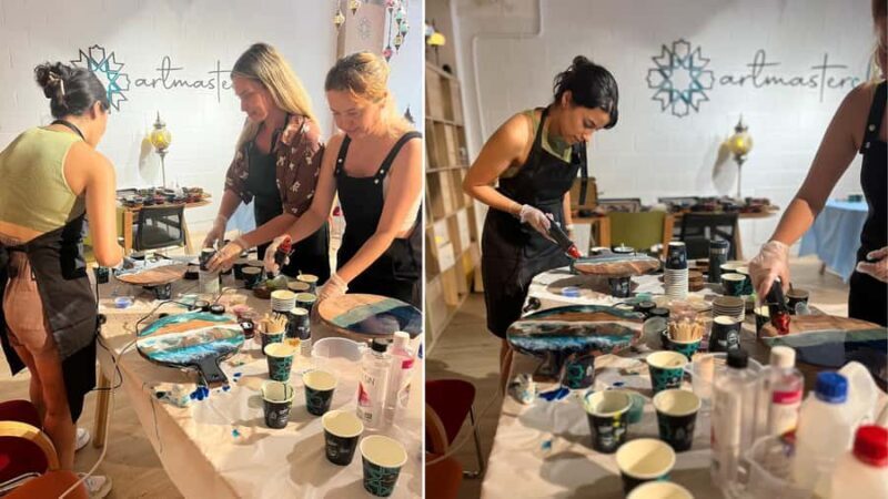 Brisbane: Resin Art Classes - Cheeseboards & Coasters - Key Points