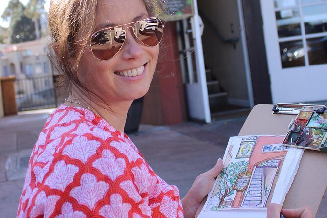 Capitola Watercolor Journaling Experience - Setting the Scene at Capitola Beach