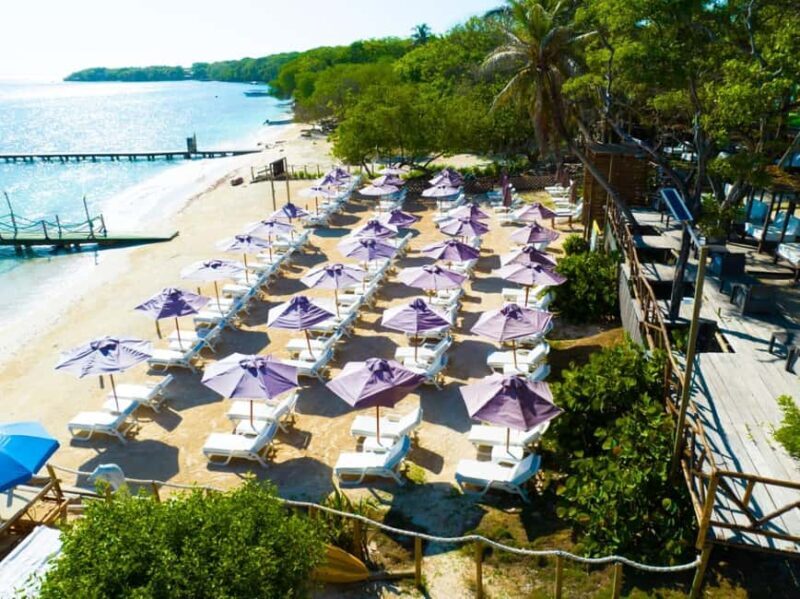 Cartagena: Rosario Island Beach Club Day Trip and OPEN BAR - The Heart of the Day: Rosario Island Beach Club
