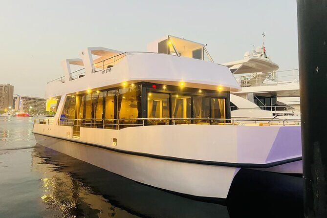Catamaran Cruise with Dinner at Al Jaddaf Waterfront Dubai - Key Points