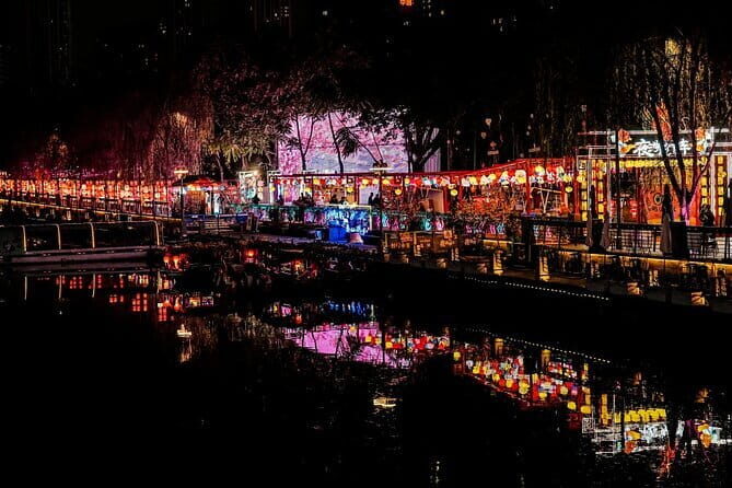 Chengdu Night Cruise Tour including Hotpot Dinning Experience - Transportation, Timing, and Group Size