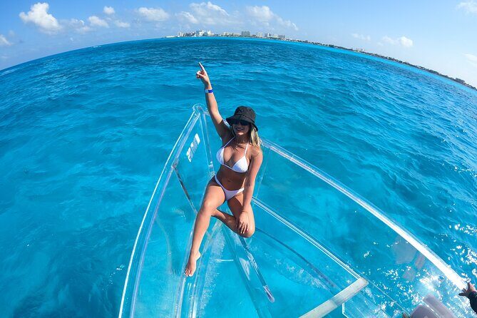 Clear Boat tour in Cancun, 1:30 hours perfect for pictures! - Key Points