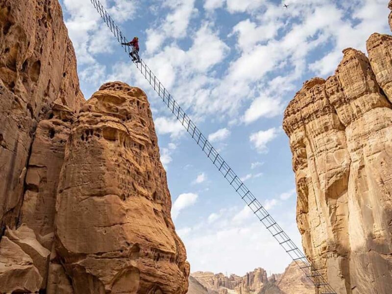 Climb up the new AlUla Stairway into the sky - Key Points