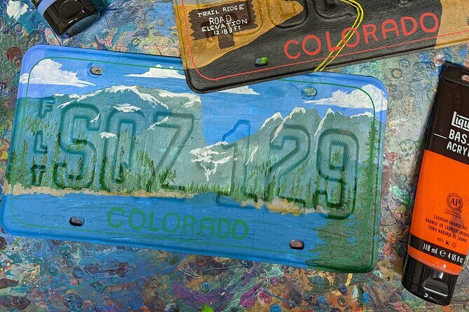Colorado or Bust! Painted License Plate Class - Colorado or Bust! Painted License Plate Class — A Creative Souvenir with a Colorado Twist