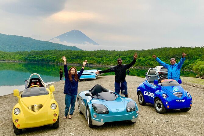 Cute & Fun E-Car tour following guide around Lake Kawaguchiko - Key Points