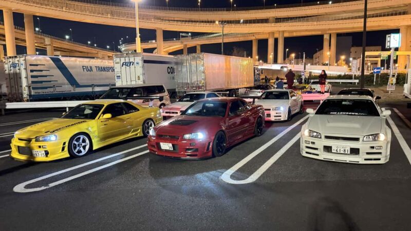 Daikoku & Tokyo Private JDM Tour by Tuned R34 , R35 GT-R