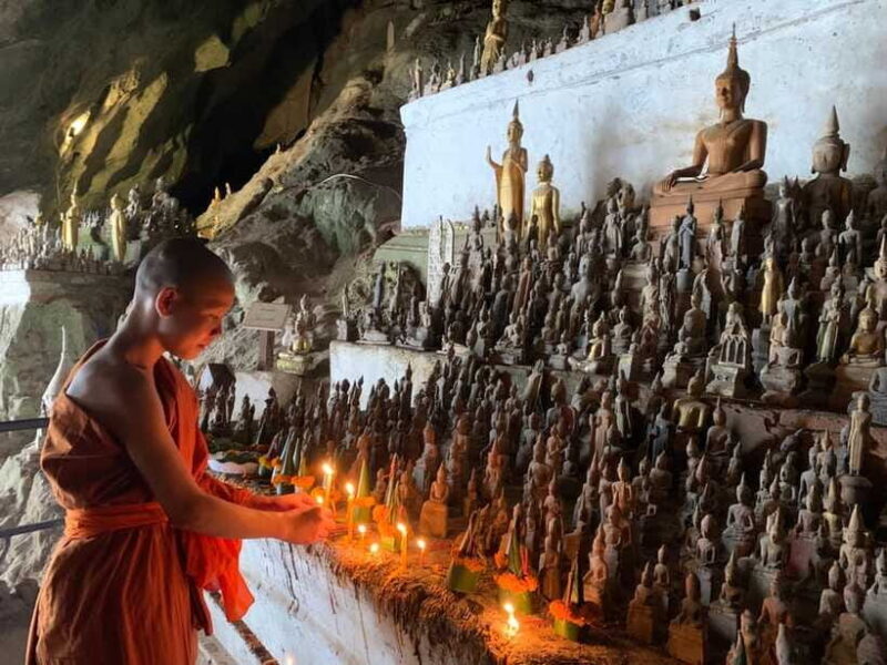 Day Trip river journeys to Pak - Ou caves (Lunch on board) - Return to Luang Prabang