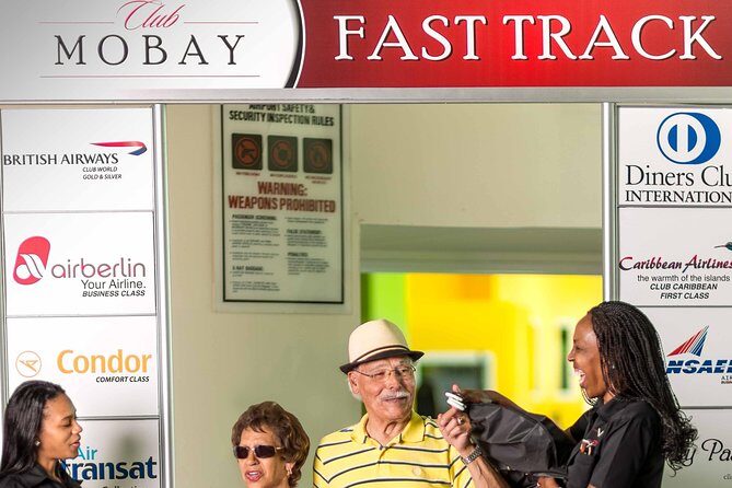 Departure Shuttle to Airport, Club Mobay Fast Track & VIP Lounge Combo - Key Points