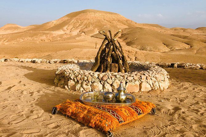 Desert Agafay camel ride atlas mountains hike all-inclusive - Key Points