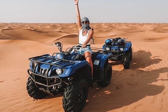 Desert Safari Dubai 25 minutes Quad Bike Free Camel Ride BBQ Dinner - FAQ