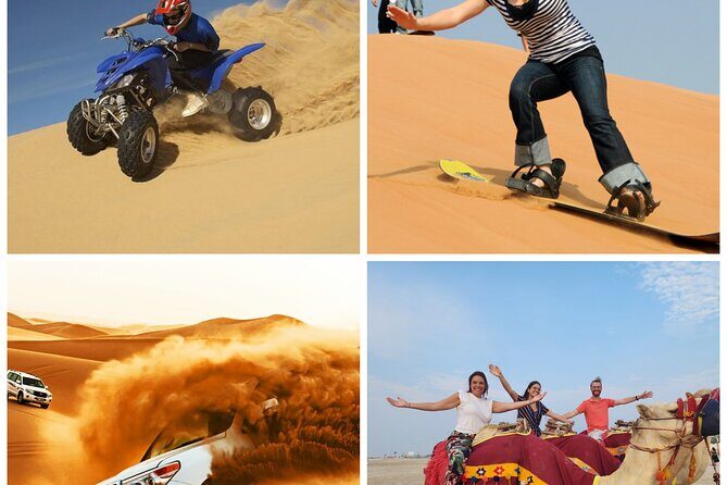Desert Safari, Quad Bike, Sandboarding and Camel Ride - Key Points