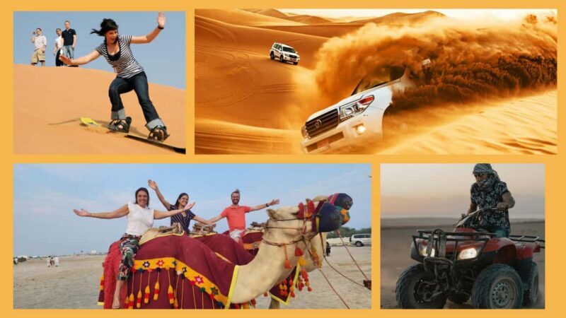 Desert Safari, QuadBike,Dune buggy, Sandboarding & CamelRide - What’s Included and What’s Not