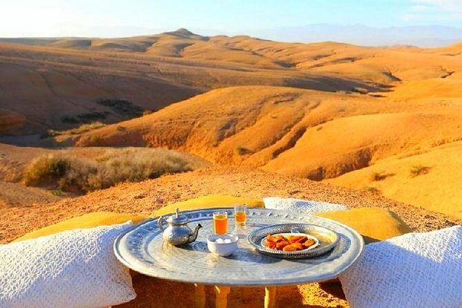 Dinner at Sunset & Camel ride in Marrakech desert Agafa - Key Points