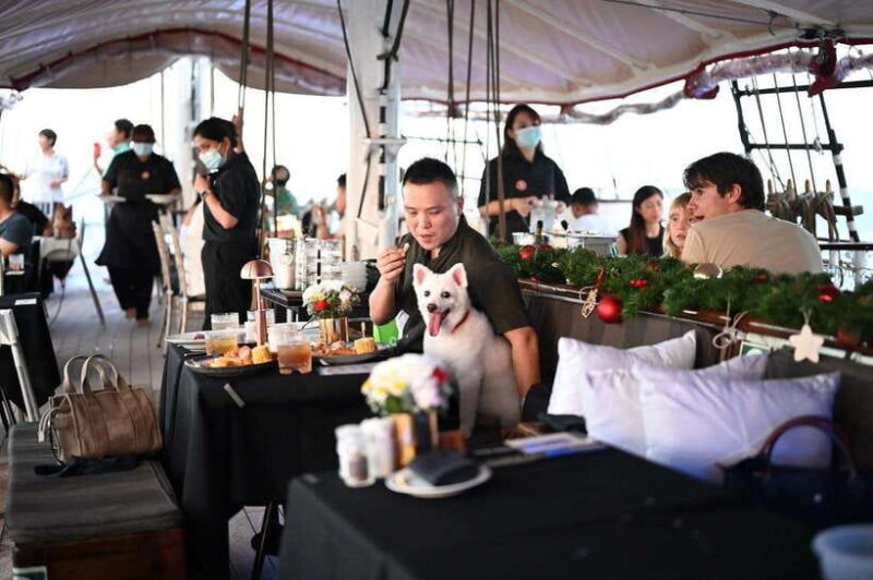 Dog Cruise onboard a Tall Ship with 4 Course Meal - Key Points