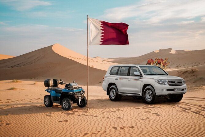 Doha Desert Quad Bike adventure with group, and Sand dune Driving - Key Points