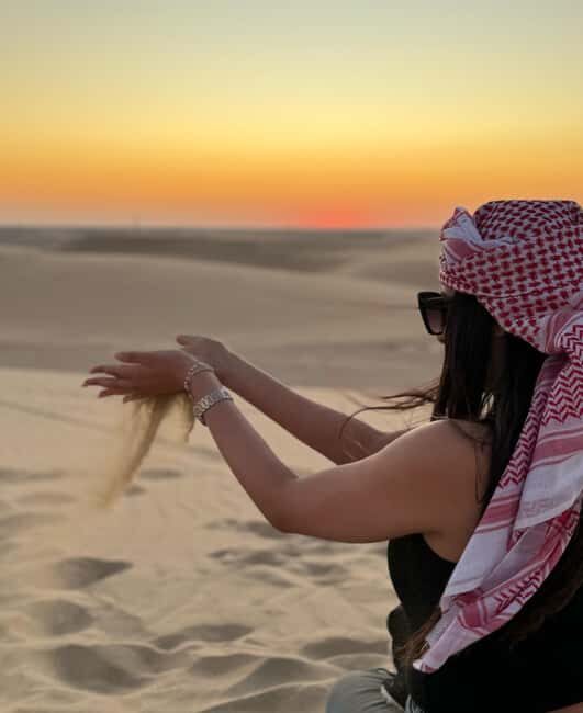 Doha Qatar : sealine adventure Camel Ride sandboard Sunset - What’s Included and What’s Not