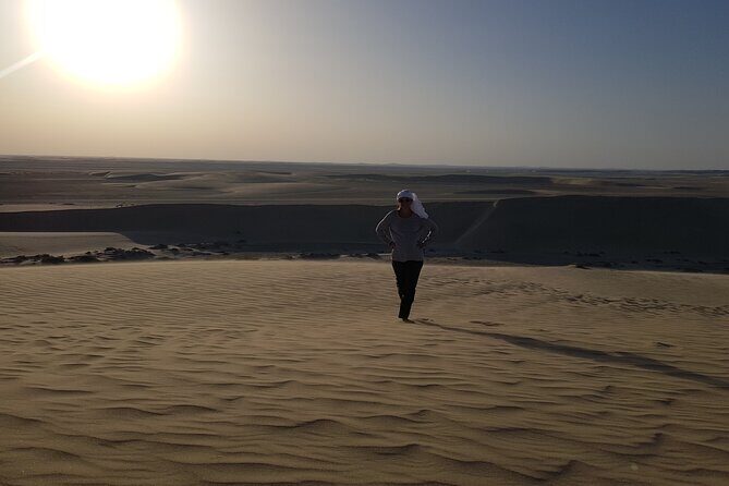 Doha: Sunrise /Sunset Desert Safari with Sand Boarding,Camel ride - Transport and Duration
