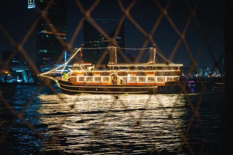 Dubai: Al Seef Largest Dhow Dinner Cruise with Live Show - Key Points