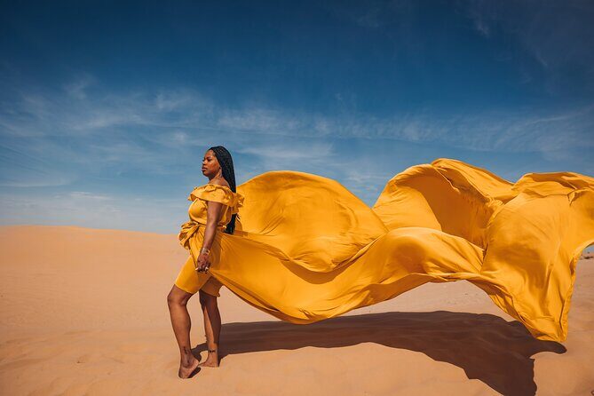 Dubai Desert Flying Dress Photoshoot - An In-Depth Look at the Dubai Desert Flying Dress Photoshoot