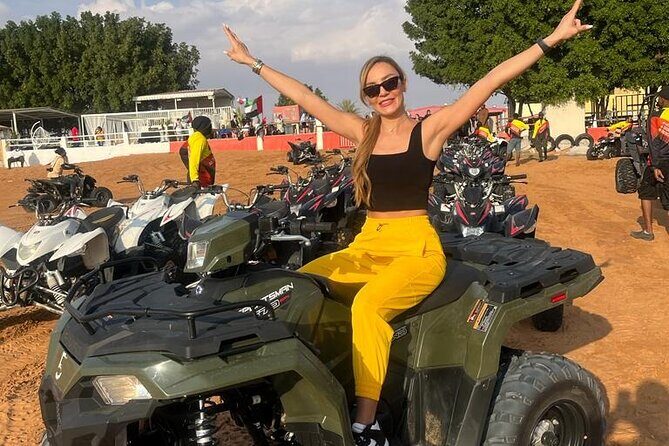 Dubai Desert Safari Sharing with Quad, Shows, Camel and Dinner - Transport and Group Size