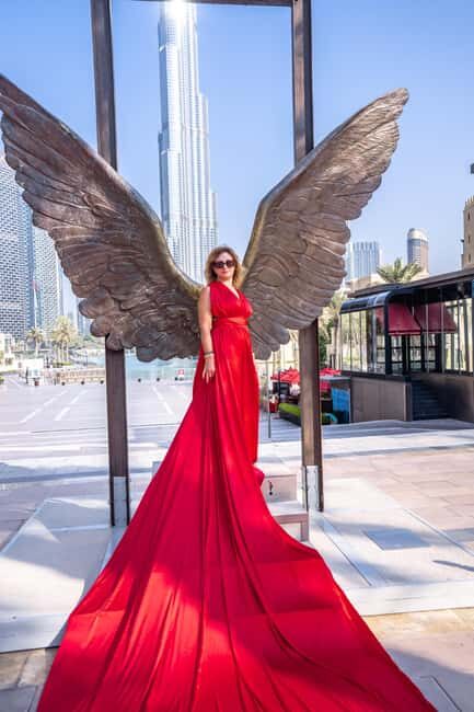 Dubai Flying Dress Photoshooting With Red Dress - What to Expect from the Flying Dress Photoshoot