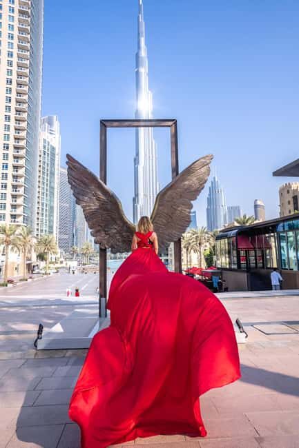 Dubai Flying Dress Photoshooting With Red Dress - Practical Details: Booking, Cost, and Flexibility