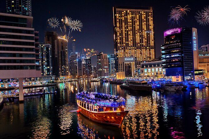 Dubai Marina: Luxury Dhow Dinner Cruise with Hotel Transfer - What the Experience Looks Like